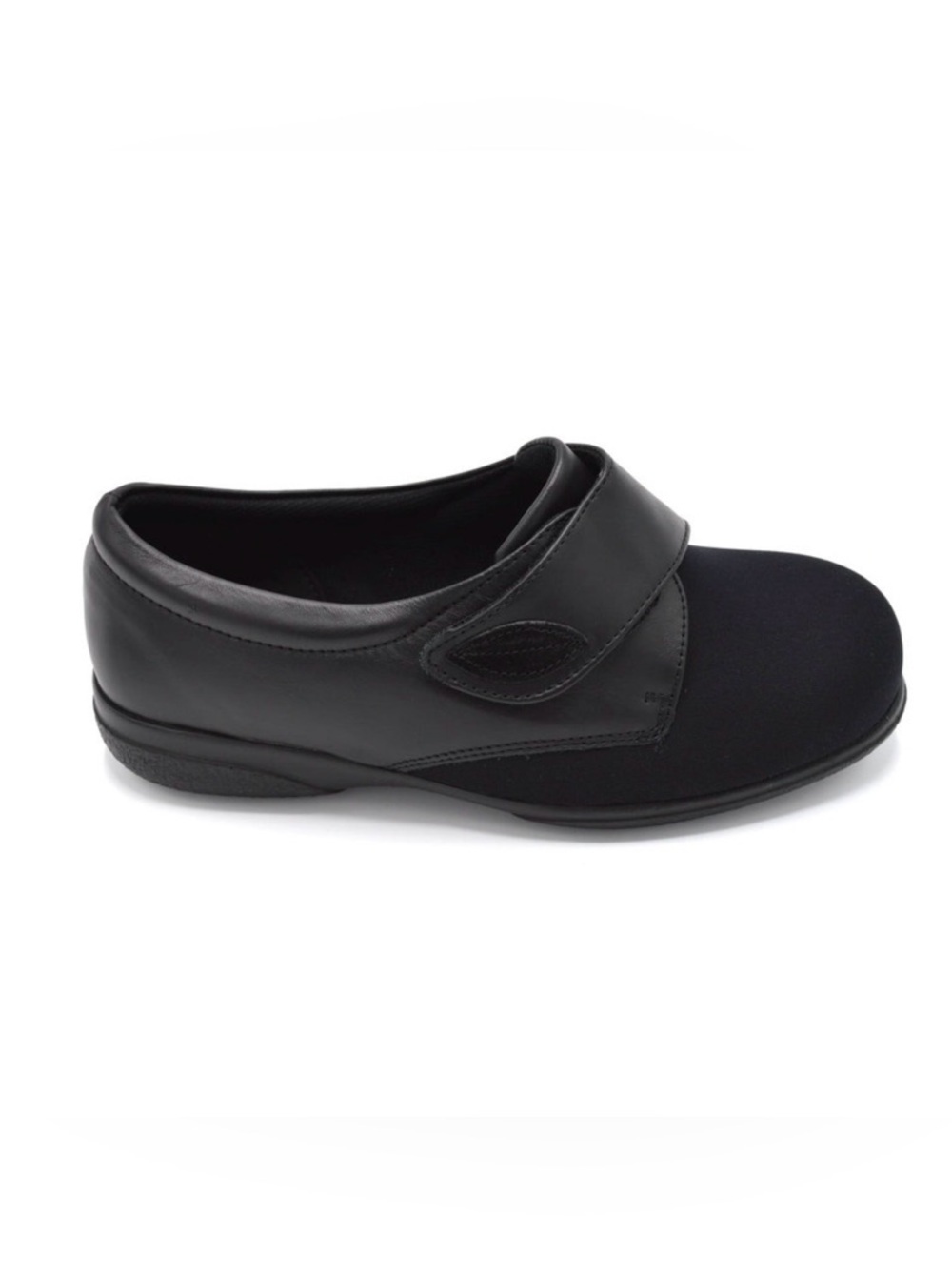 Cosyfeet Karena Ladies Wide Fit Velcro Close Shoe Black Womens Size 9